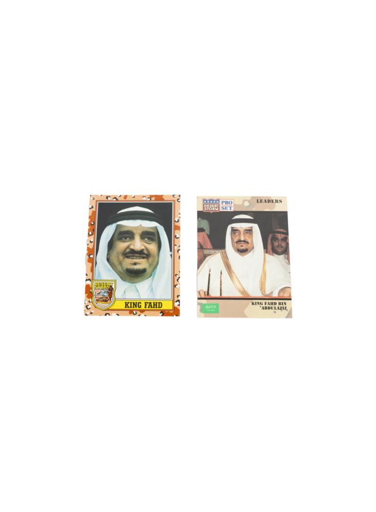 بطاقات تداول تذكارية نادرة للملك فهد "رحمه الله"صدرت في أمريكا عام ١٩٩١م خلال "تحرير الكويت"