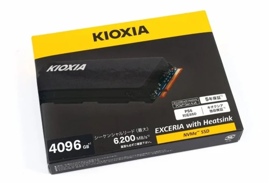 كيوكسيا SSD 4TB  لوحدة تحكم PS5 مع مشتت حراري - منفذ الملحقات الإضافية السريع  محرك الحالة الصلبة