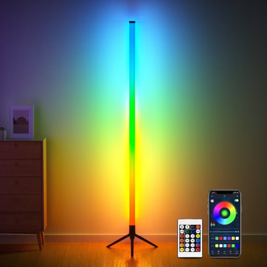 اضاءة ركن LED Corner Light متعددة الالوان مع ريموت تحكم