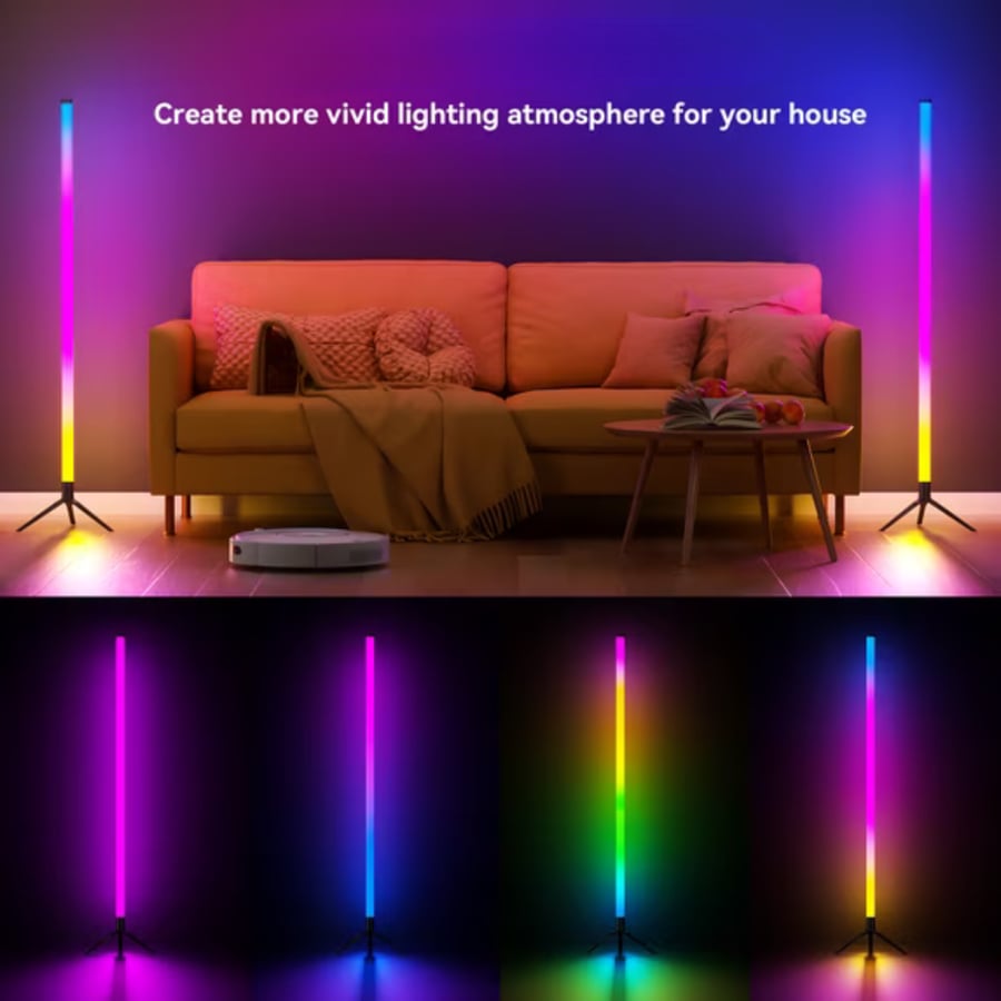 اضاءة ركن LED Corner Light متعددة الالوان مع ريموت تحكم