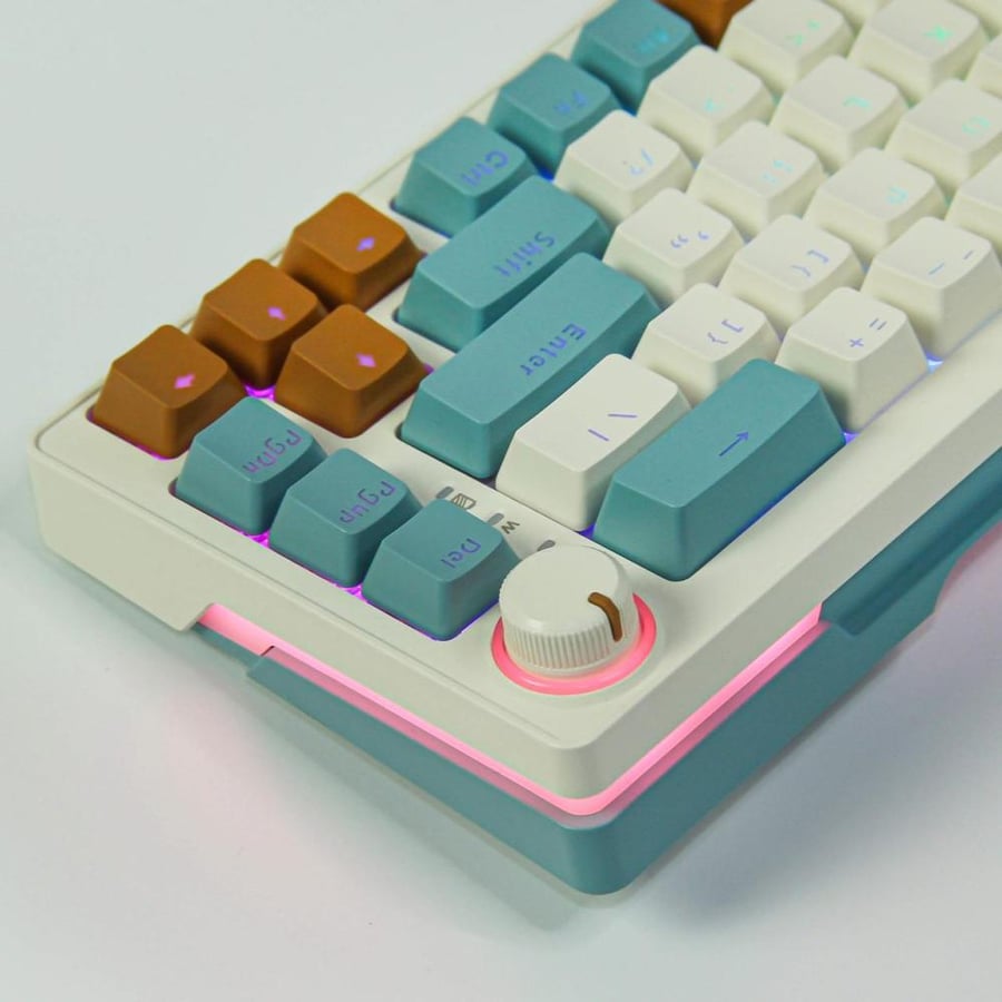 keyboard ZA68 Pro  yellow and grey 68%