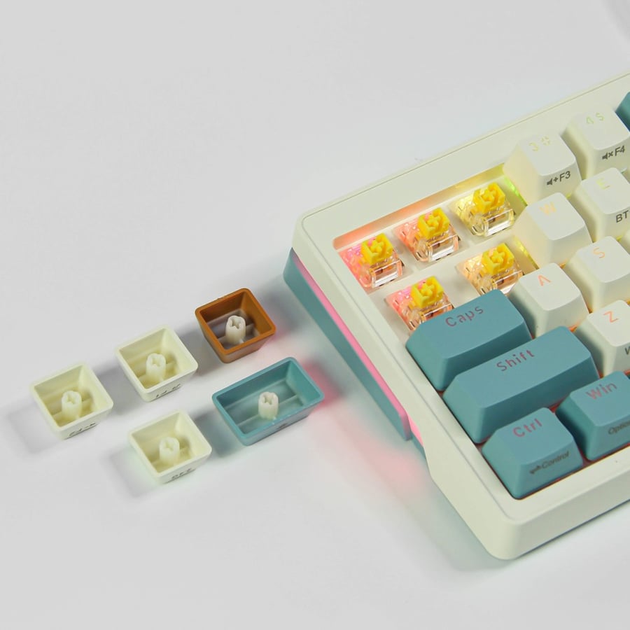 كيبورد ZA68 Pro بني وزمردي