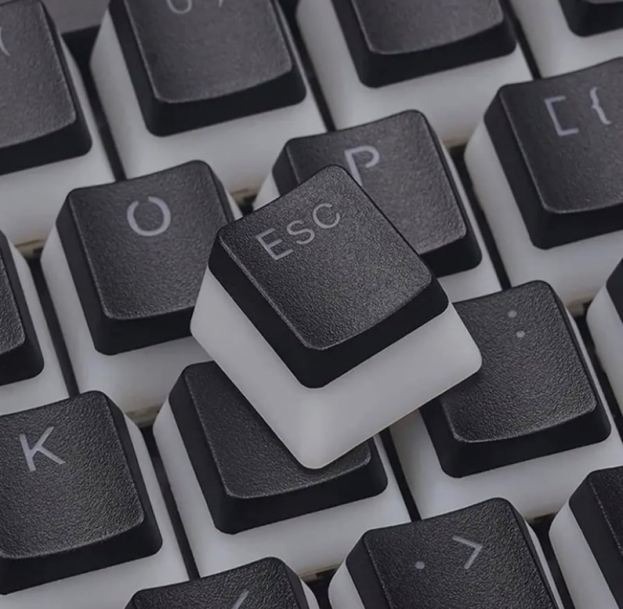 كي كابس شفاف اسود - keycaps black