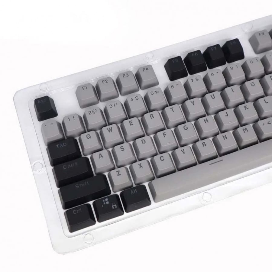 كي كابس اسود ورصاصي - keycaps  black and gray