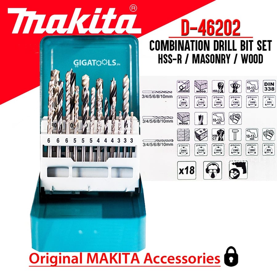 طقم ريش متنوعه ياباني D46202 ماكيتا Makita