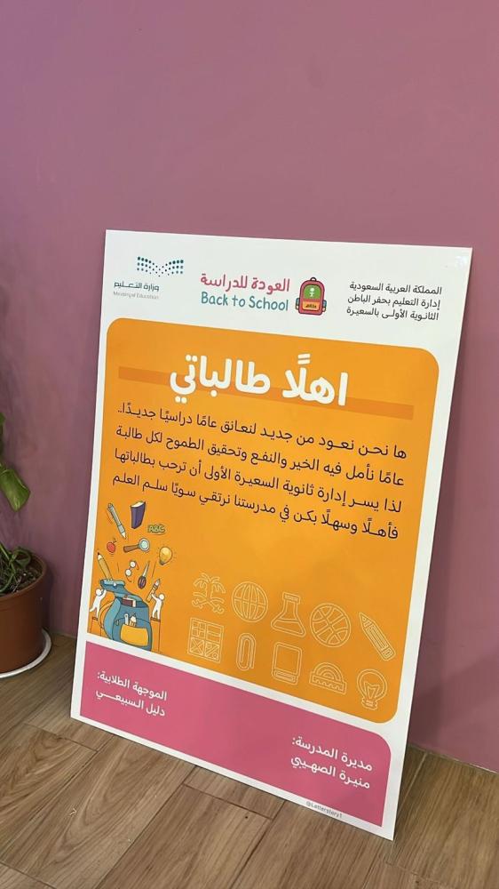 لوحة العودة للمدرسة