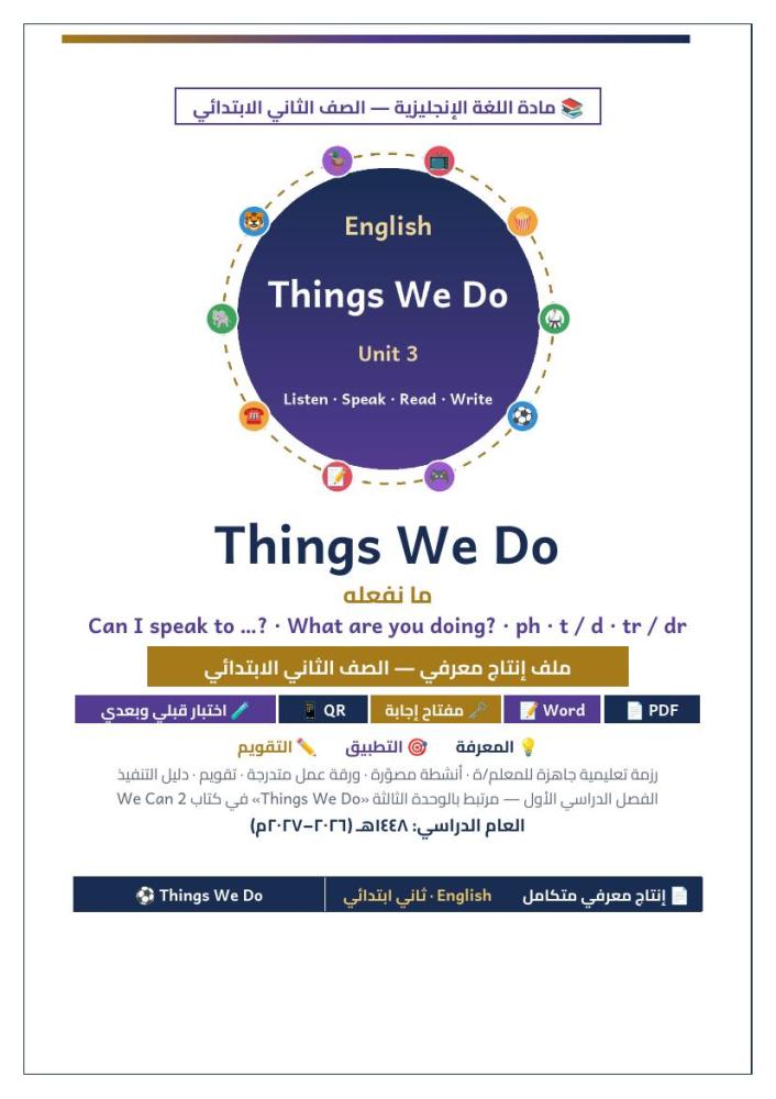 الصفحة الأولى من ملف Things We Do