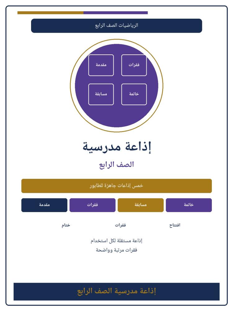 غلاف إذاعة الصف الرابع