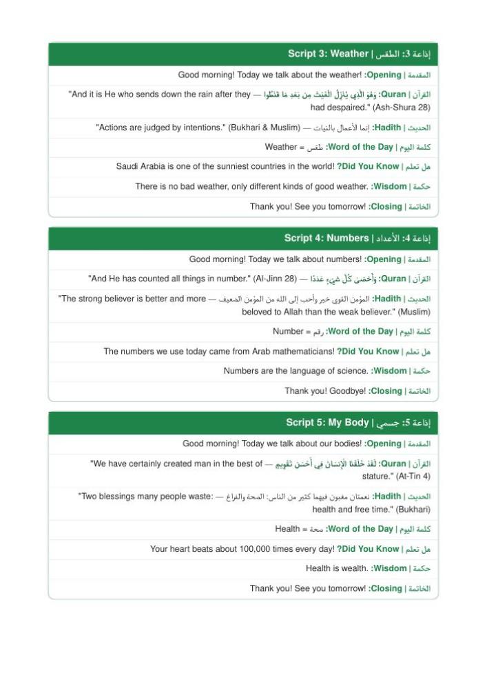 معاينة داخلية من إذاعة اللغة الإنجليزية للصف الثاني
