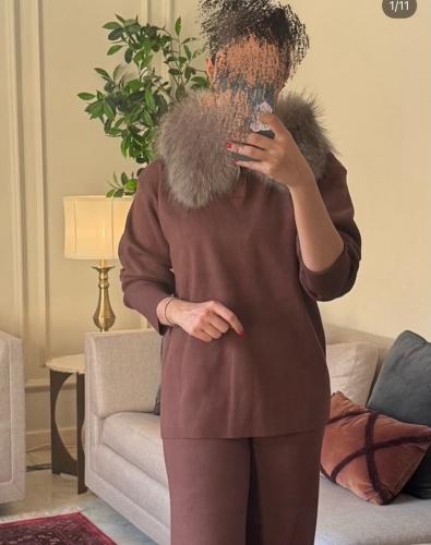 بدلة شتوية بالفرو