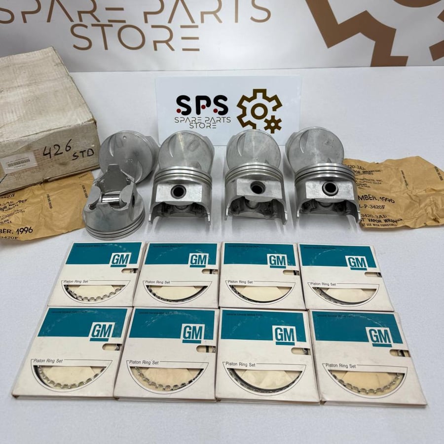 طقم بساتم مكينة ٤٥٤ أمريكي قديم شر كة Seal power federal مع طقم شنابر  اصلي GM المقاس ستاندر