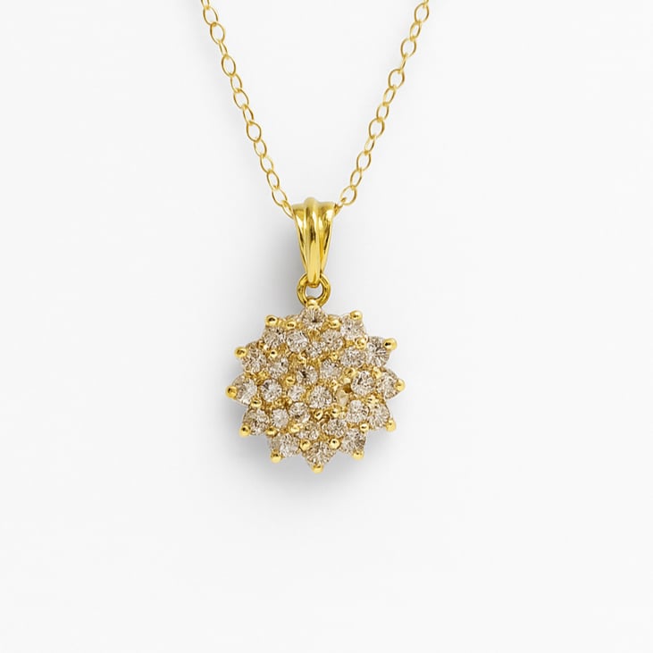 Diamond necklace 18 karat gold