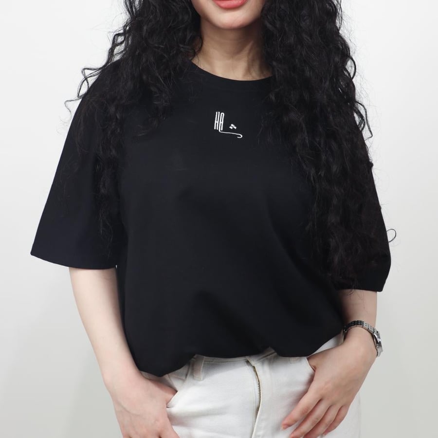 Shaha logo T-shirt plain - black