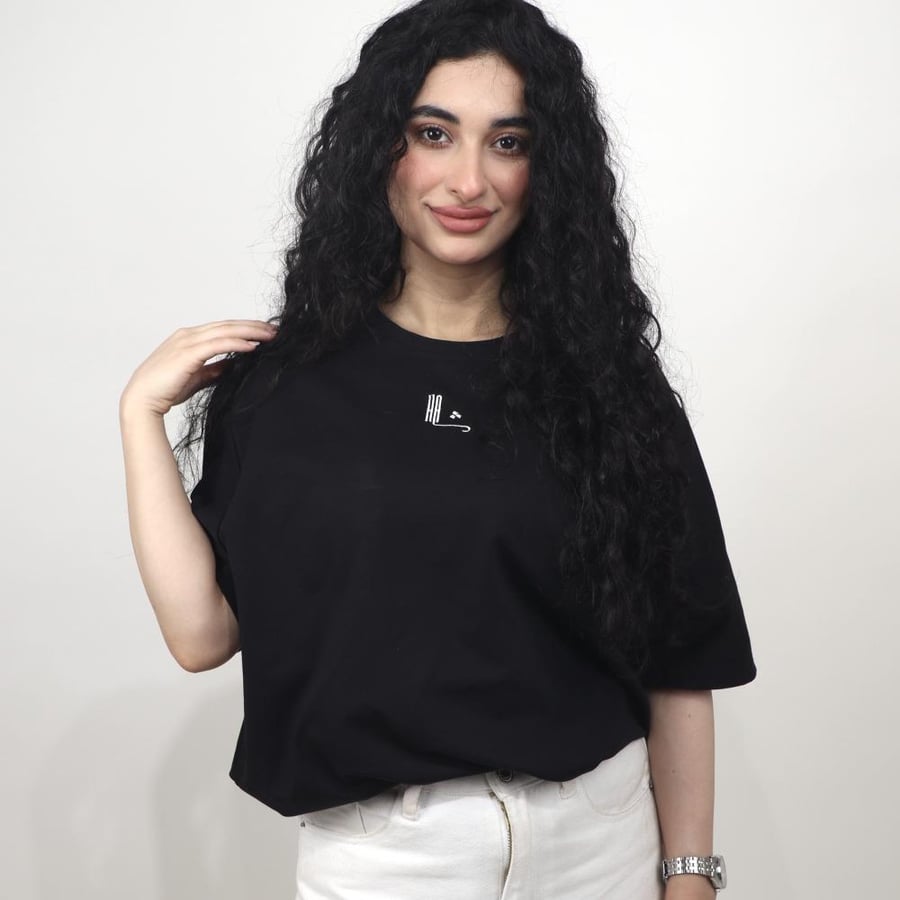 Shaha logo T-shirt plain - black