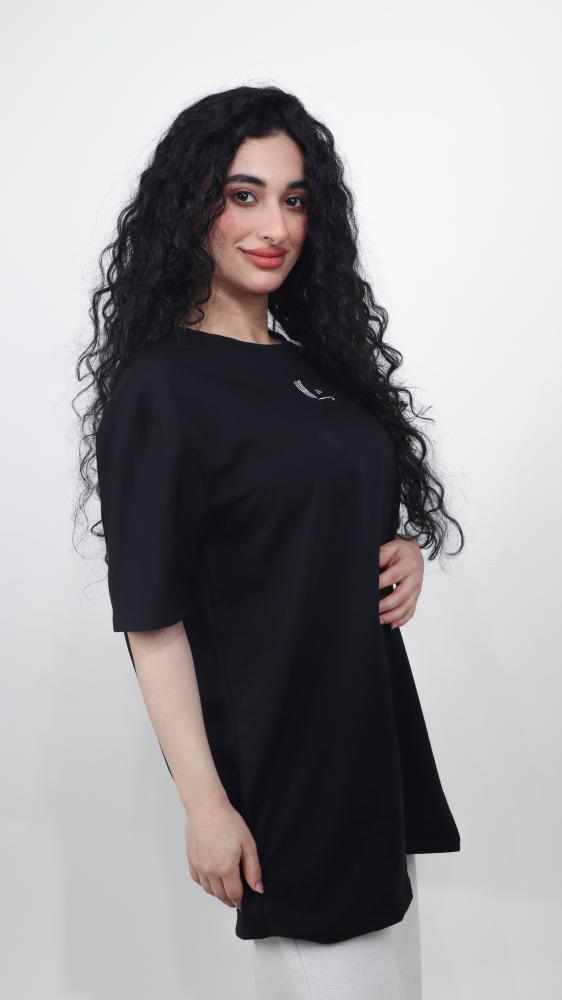 Shaha logo T-shirt plain - black