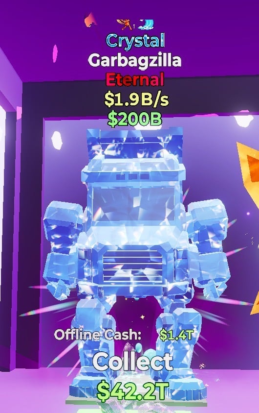 A damaged Crystal truck with two hits