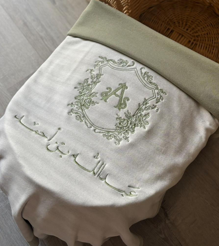 بطانيه وجهين اخضر زيتي