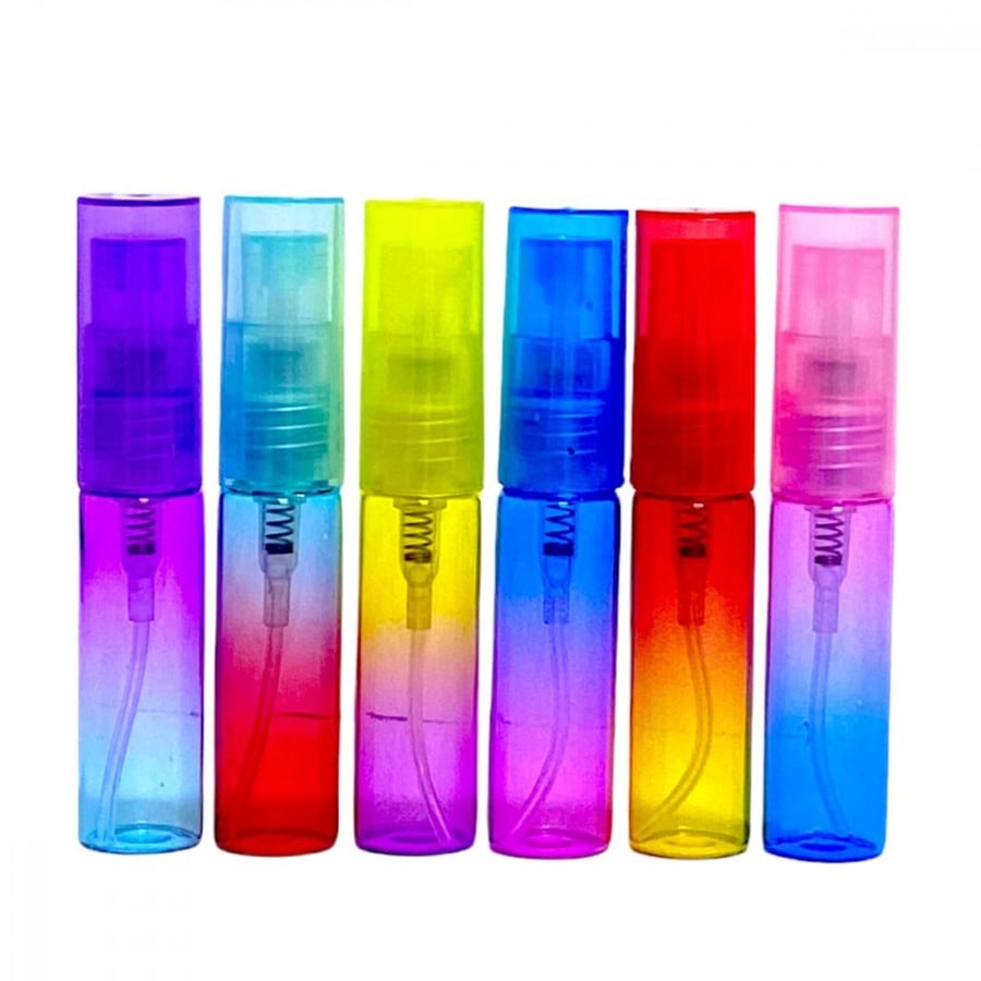 Colored glass spray bottles – 5 ml (12 pieces)