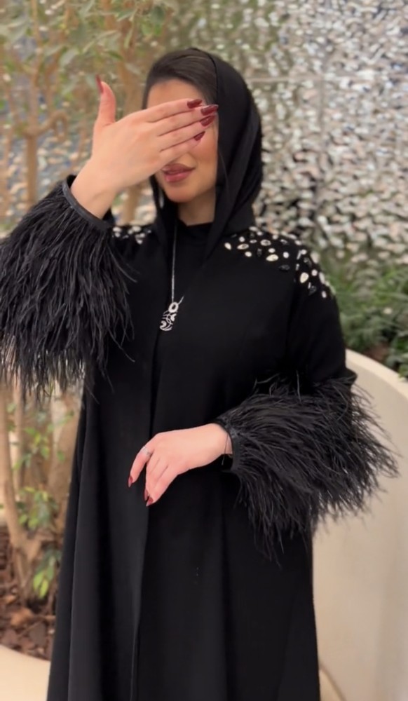 عبايه سودا ريش75