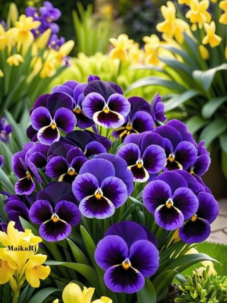 بذور زهور بانسي فيولا  هجين - F1  Pansy Viola seeds