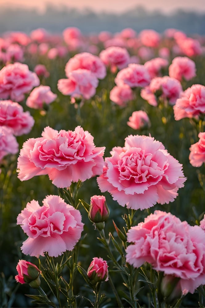 بذور زهور قرنفل شابو الورد الكبير. -  Carnation flowers, Shabo, large rose