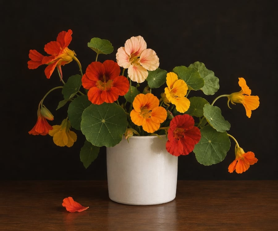 بذور زهور  ابو خنجر ألاسكا  (متوارث ). - Alaska Mix Nasturtium