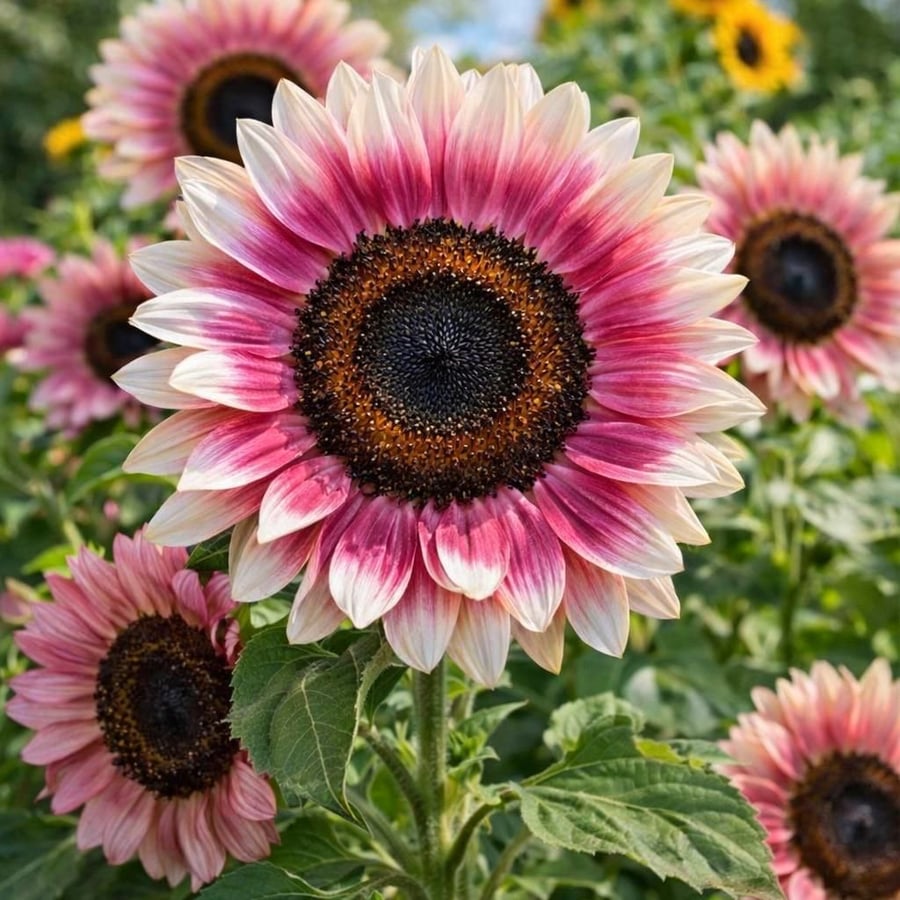 بذور دوار الشمس الفراولة ( هجين ) - Strawberry Blonde Sunflower