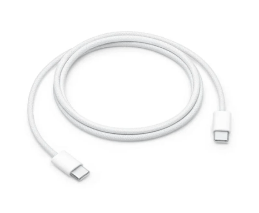 ابل - كيبل الشحن قماش Type-C to Type-C بطول 1 متر - ابيض