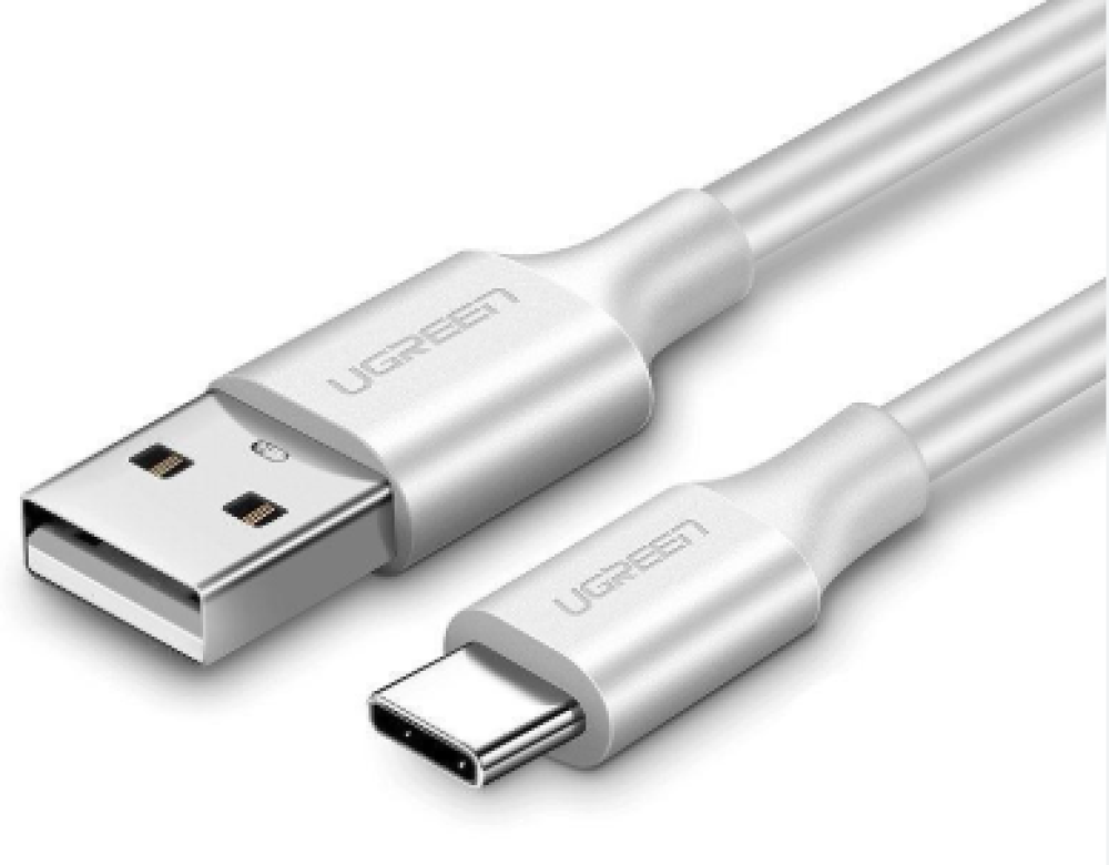 يوجرين سلك شاحن USB إلى USB-C بطول 1 م - أبيض