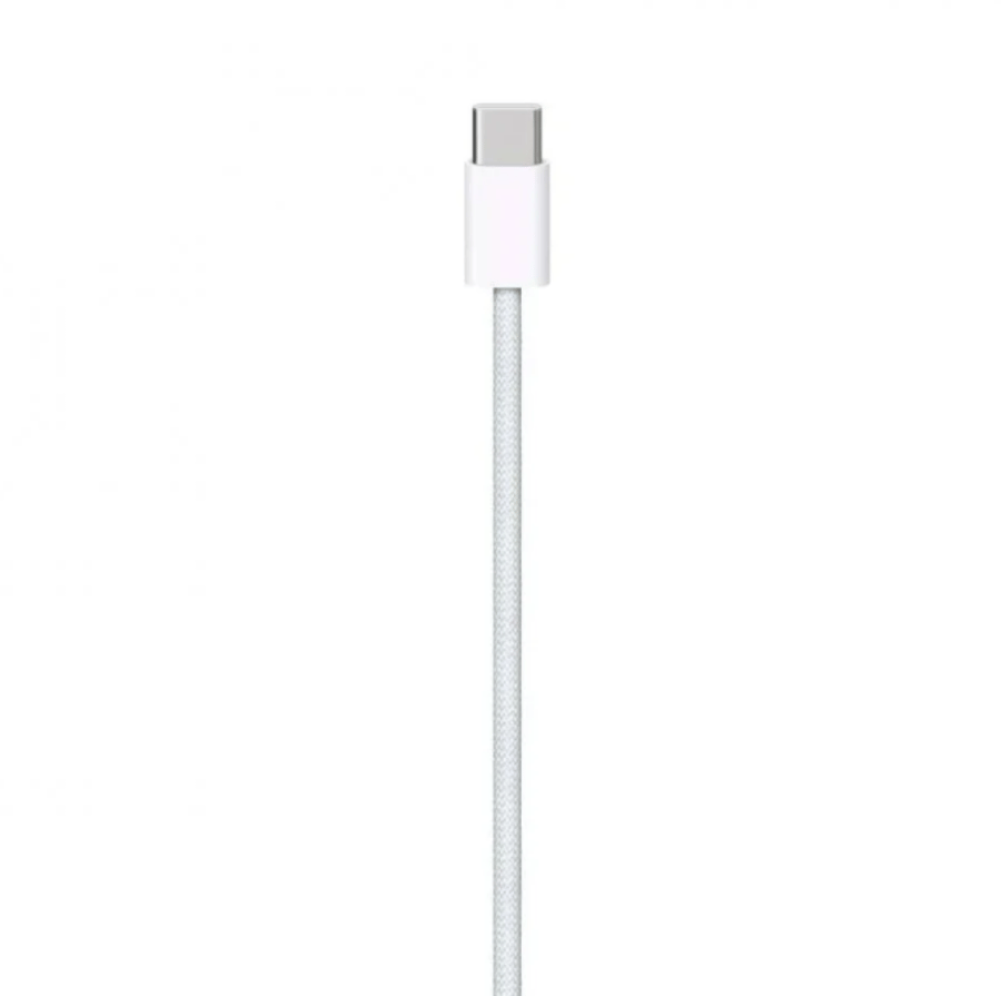 ابل - كيبل الشحن قماش Type-C to Type-C بطول 1 متر - ابيض