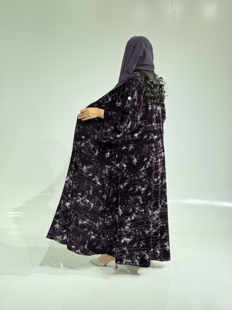 مخمل بنفسجي مطبوع