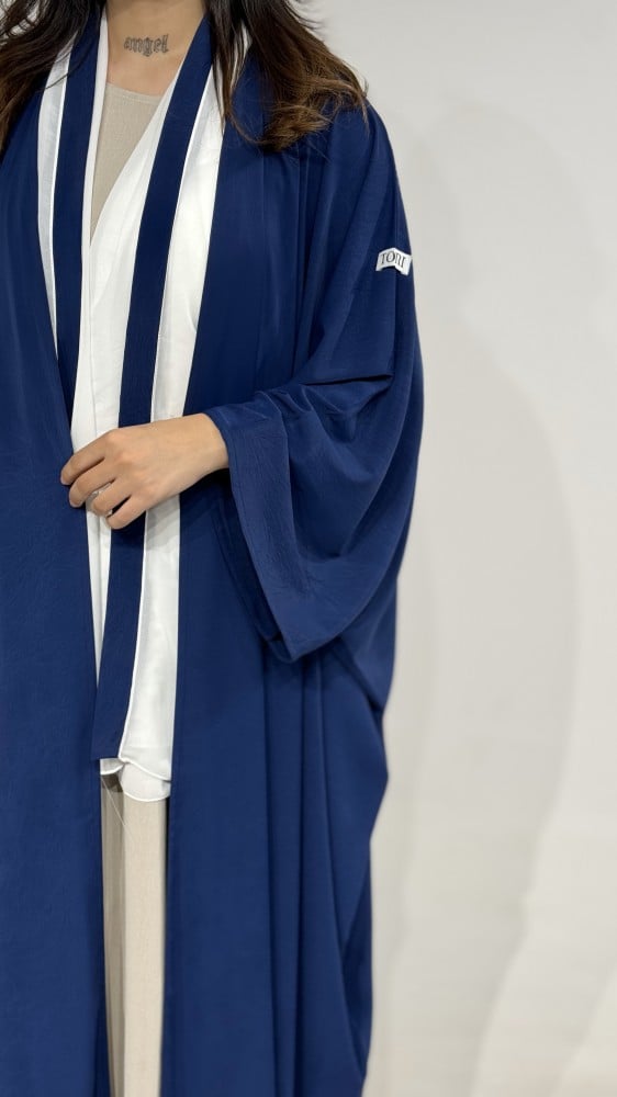 عباية فراشة جاكار أزرق