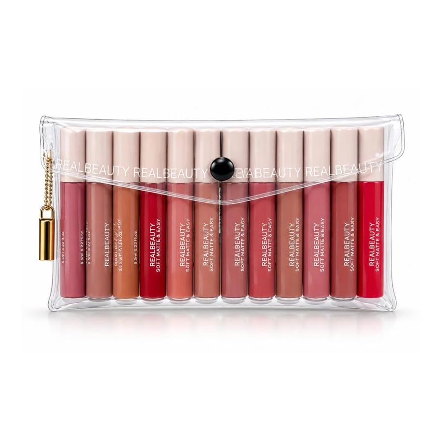 Real Beauty 12-Piece Long-Lasting Lipstick Set