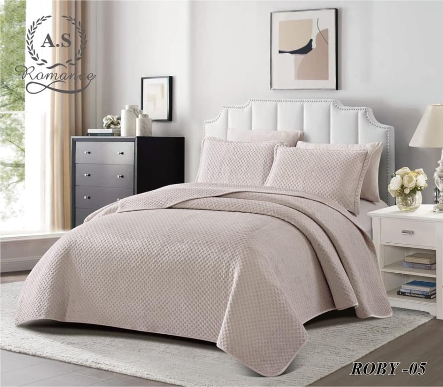 مفرش شتوي مضغوط مخمل نفرين 6 قطع ROBY-06
