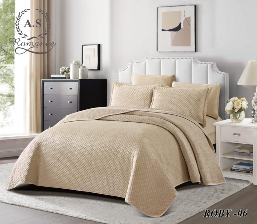 مفرش شتوي مضغوط مخمل نفرين 6 قطع ROBY-06