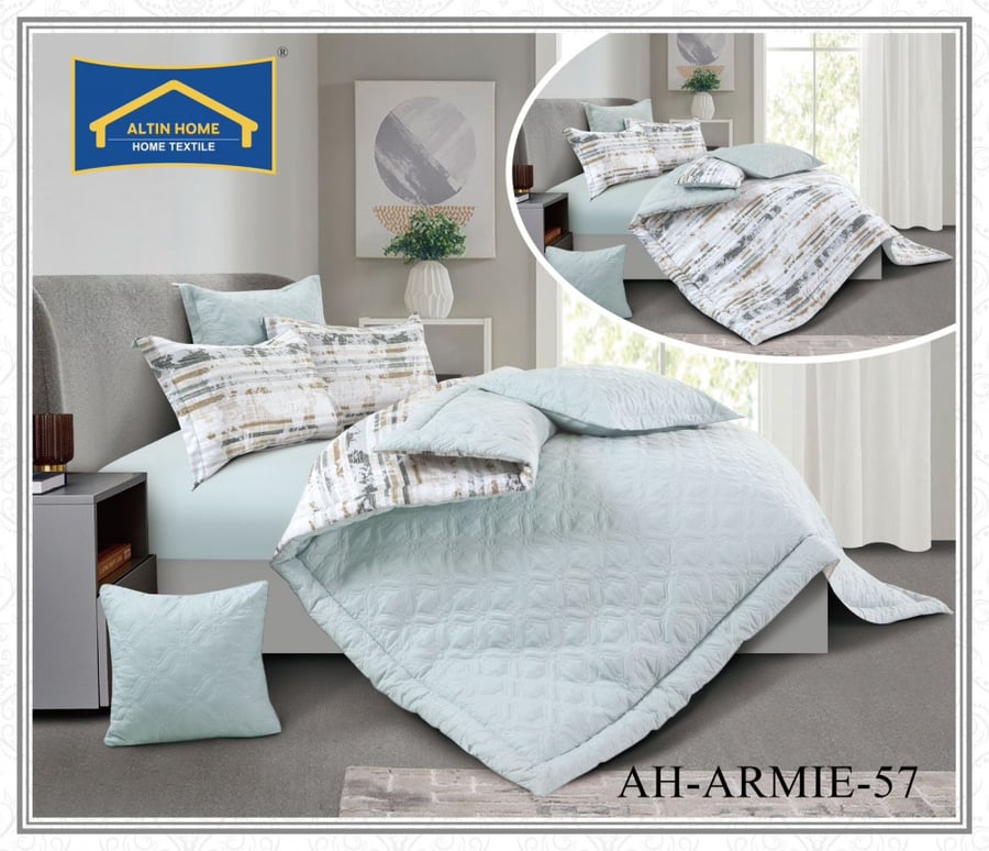 Summer bedspread for two, 7 pieces, fixed filling, AH-ARMIE-57