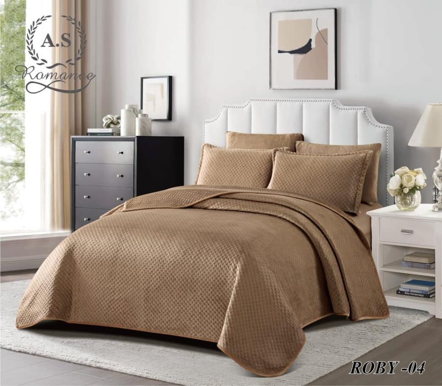 مفرش شتوي مضغوط مخمل نفرين 6 قطع ROBY-06
