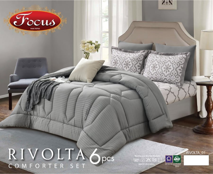 طقم مفرش صيفي 6 قطع نفرين حشوة ثابتة RIVOLTA-03