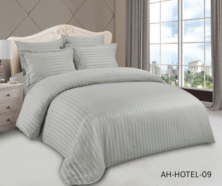 تلبيسة مفرش فندقي كوين مع الحشوة 5 قطع AH-HOTEL-09