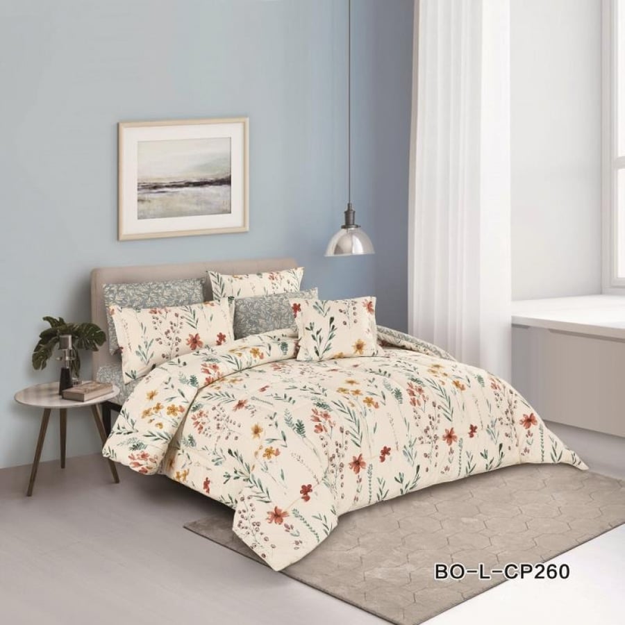 Summer bedspread set 7 pieces for two with fixed filling CP260