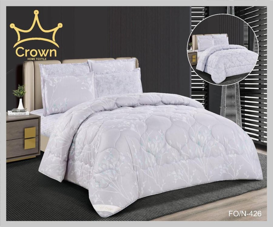 طقم مفرش صيفي 6 قطع نفرين حشوة ثابتة CROWN