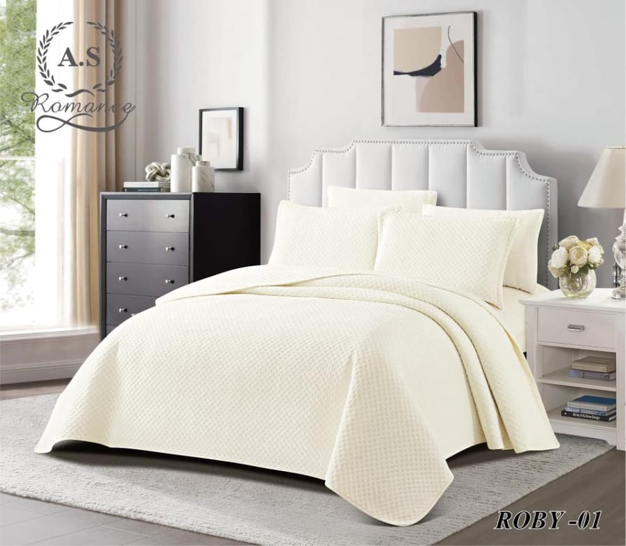 مفرش شتوي مضغوط مخمل كوين 4 قطع ROBY-01