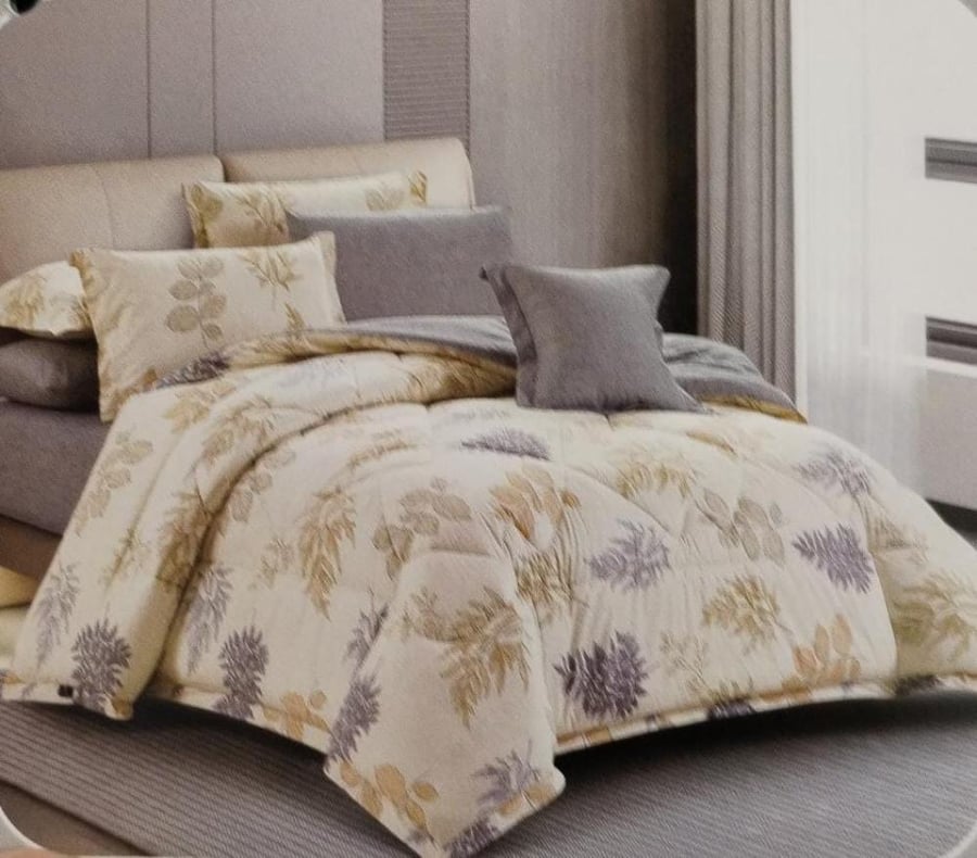 مفرش قطن صيفي كوين 4 قطع حشوة ثابتة COTTON-009