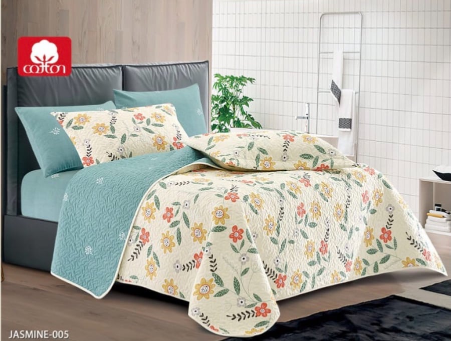 مفرش صيفي مضغوط نفرونص 4 قطع JASMINE-005
