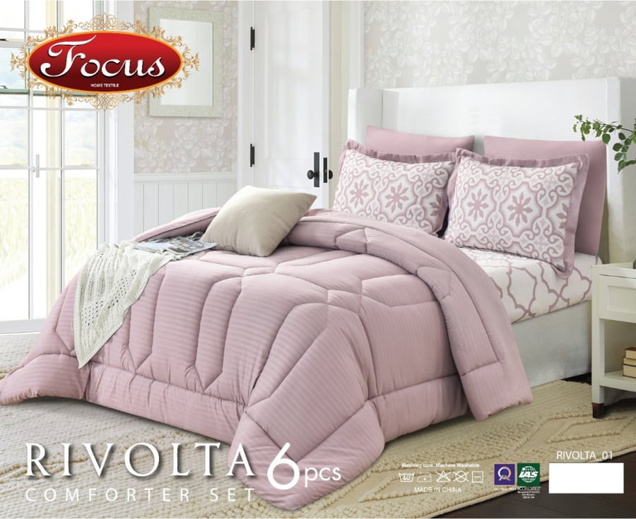 طقم مفرش صيفي 6 قطع نفرين حشوة ثابتة RIVOLTA-03