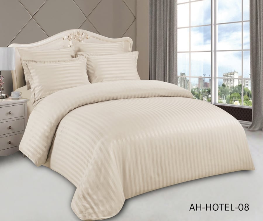 تلبيسة مفرش فندقي كوين مع الحشوة 5 قطع AH-HOTEL-08