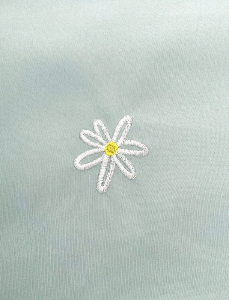 A covering for two people, embroidered, without filling, 3 pieces