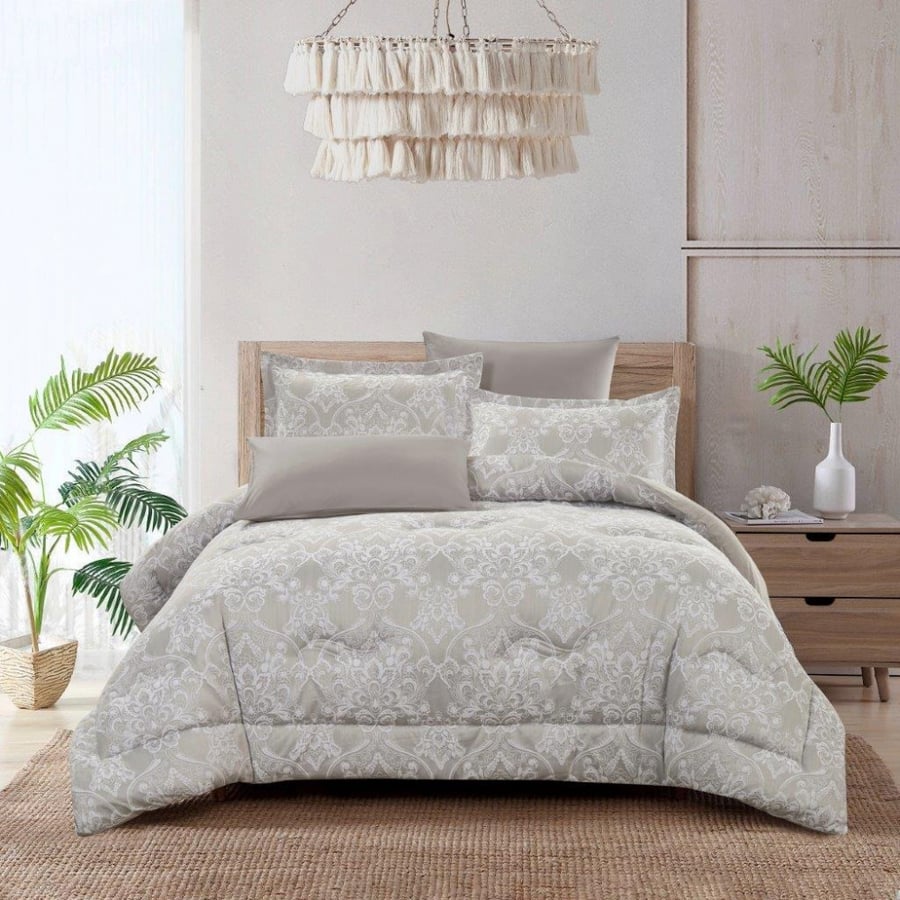 Summer tablecloth set 6 pieces for two with fixed filling RF1666