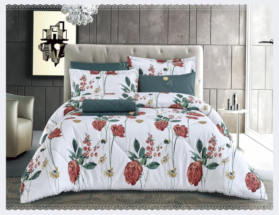 Summer feather bedspread set 6 pieces two-person fixed filling