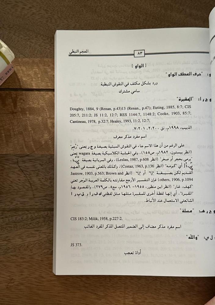 المعجم النبطي .. دراسة مقارنة للمفردات والألفاظ النبطية
